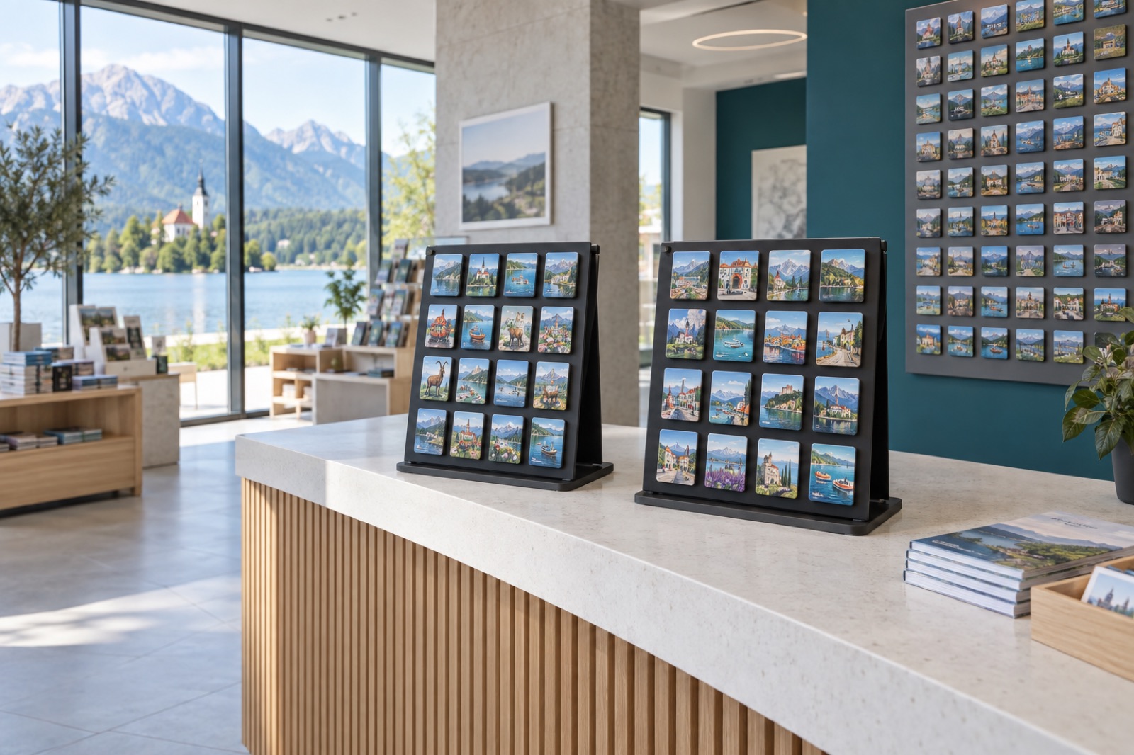 Konzeptbild: Tourist-Information mit Magnetpräsentation